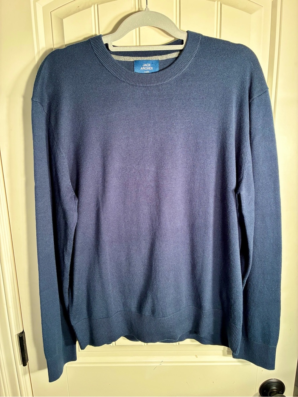 Jack Archer Men's NWOT Classic Crewneck Sweater in Navy Cashmere Blend